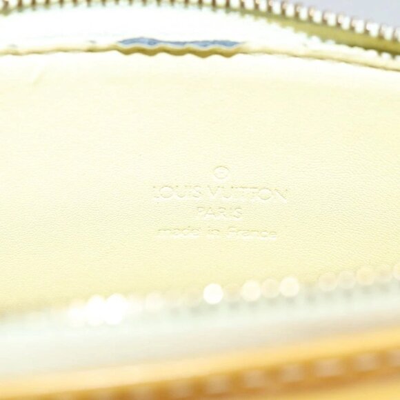 LOUIS VUITTON Monogram Vernis Motto Pouch Lime Yellow M91059 LV Auth 94843 - Picture 2 of 16